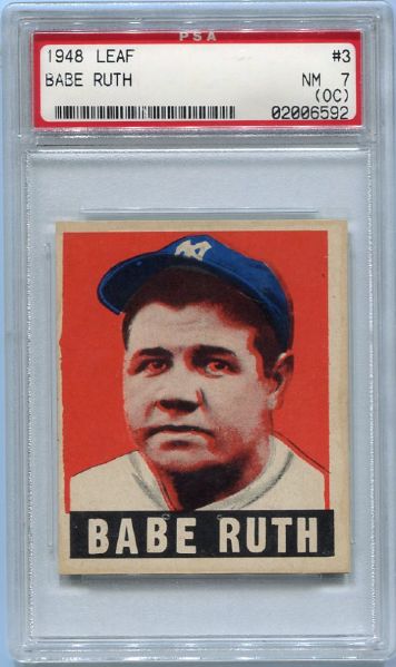 1948 Leaf #2 Babe Ruth PSA 7 OC