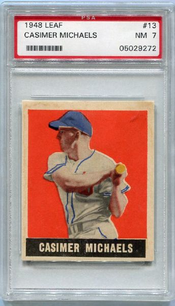 1948 Leaf #13 Casimer Michaels SP PSA 7
