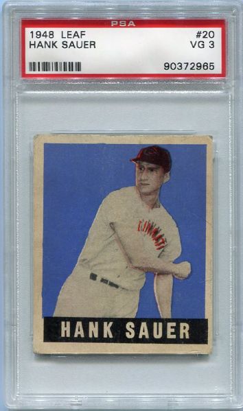 1948 Leaf #20 Hank Sauer SP PSA 3