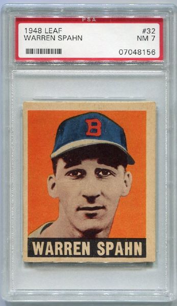 1948 Leaf #32 Warren Spahn PSA 7