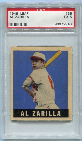 1948 Leaf #36 Al Zarilla SP PSA 5
