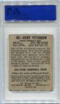 1948 Leaf #42 Kent Peterson Black Cap Variation PSA 7