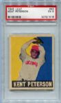1948 Leaf #42 Kent Peterson Red Cap Variation PSA 5