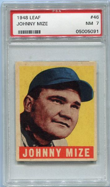 1948 Leaf #46 Johnny Mize PSA 7