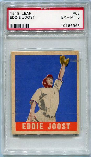 1948 Leaf #62 Eddie Joost SP PSA 6