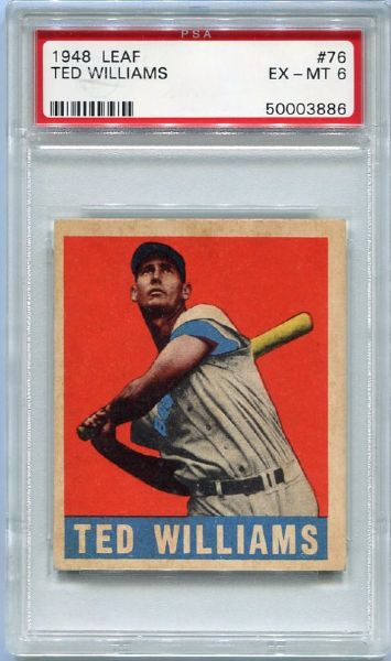 1948 Leaf #76 Ted Williams PSA 6