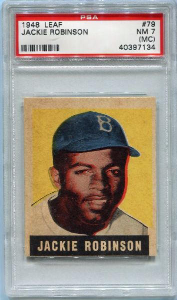 1948 Leaf #79 Jackie Robinson PSA 7 MC