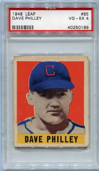 1948 Leaf #85 Dave Philley SP PSA 4