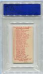 E96 Rube Marquard PSA 5 One of Two, Only One Graded Higher