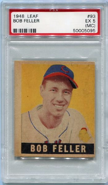 1948 Leaf #93 Bob Feller SP PSA 5 MC