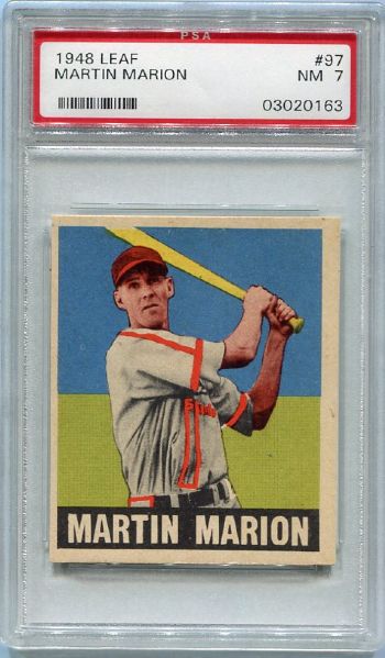 1948 Leaf #97 Martin Marion Rookie PSA 7