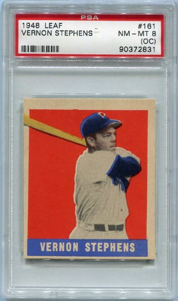 1948 Leaf #161 Vern Stephens SP PSA 8 OC