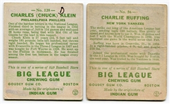 1933 & 1934 Goudey Lot of 13 Different G to VG With Graded & HOFers