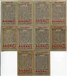 1951 Bowman Baseball Lot of 13 Different - Many Stars & HOFers