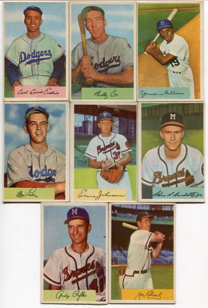 1954 Bowman Baseball Lot of 8 Different