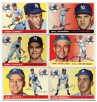 1955 & 1956 Topps Baseball Lot of 13 Different - Many Yankees and Dodgers
