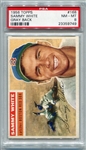 1956 Topps #168 Sammy White Gray Back PSA 8