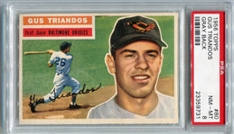 1956 Topps #80 Gus Triandos Gray Back PSA 8