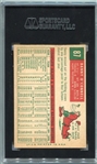 1959, 1960 & 1961 Topps Baseball Lot of 5 High Grade SGC Cards