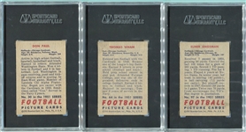 1951 Bowman Football Lot of 5 High Grade SGC Cards