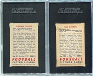 1951 Bowman Football Lot of 5 High Grade SGC Cards