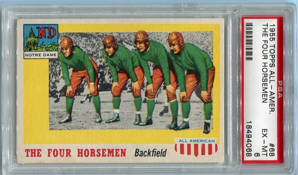 1955 Topps All-American #68 The Four Horsemen SP PSA 6