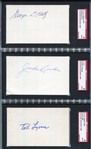 Lot of 9 Autographed 3 x 5 Index Cards All SGC Authentic And All HOFers