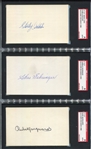 Lot of 9 Autographed 3 x 5 Index Cards All SGC Authentic And All HOFers
