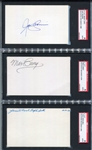 Lot of 9 Autographed 3 x 5 Index Cards All SGC Authentic And All HOFers