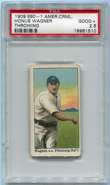 E90-1 Honus Wagner Throwing PSA 2.5