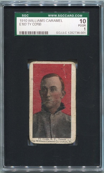 E103 Williams Caramel Ty Cobb SGC 10