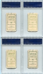 T206 Lot of 12 Sovereign 150 & 350 Backs All PSA Graded