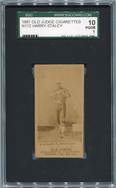 N172 Old Judge Cigarettes Harry Staley Pittsburgh