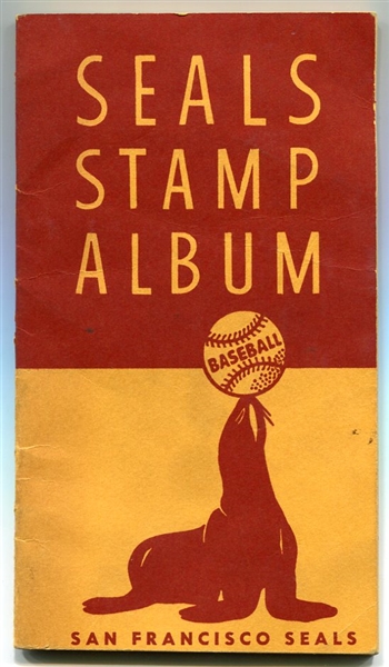 1957 San Francisco Seals Stamp Album-Complete with 13 Autographs