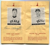1957 San Francisco Seals Stamp Album-Complete with 13 Autographs