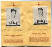 1957 San Francisco Seals Stamp Album-Complete with 13 Autographs