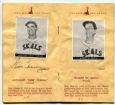 1957 San Francisco Seals Stamp Album-Complete with 13 Autographs