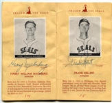 1957 San Francisco Seals Stamp Album-Complete with 13 Autographs