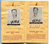 1957 San Francisco Seals Stamp Album-Complete with 13 Autographs