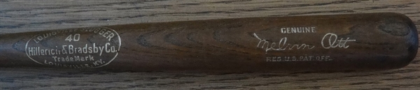 Mel Ott #40 Hillerich & Bradsby Louisville Slugger Mini Bat