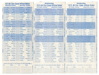15 Different Unmarked All-Star Ballots 1971-2003