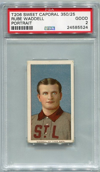 T206 Rube Waddell Portrait PSA 2