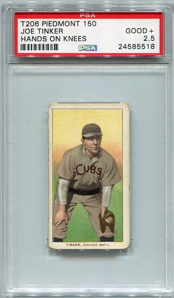 T206 Joe Tinker Hands On Knees PSA 2.5