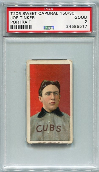 T206 Joe Tinker Portrait PSA 2