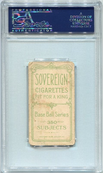 T206 Home Run Baker Sovereign 350 PSA 2MK