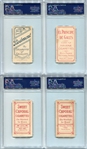T206 Hal Chase Lot of 4 Different With Different Backs All PSA Graded