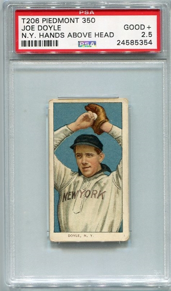 T206 Joe Doyle N.Y. Hands Above Head PSA 2.5 