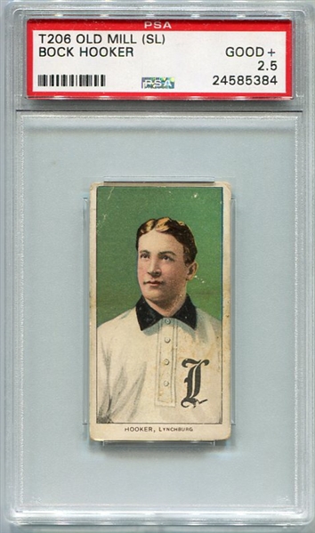 T206 Bock Hooker Lynchburg SLer PSA 2.5