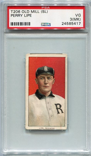 T206 Perry Lipe Richmond SLer PSA 3Mk