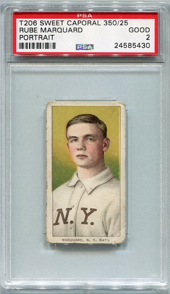 T206 Rube Marquard Portrait PSA 2